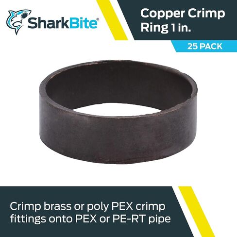 SharkBite 1/2 Inch Copper Crimp Rings, Pack of 100, PEX Pipe, PE-RT, 23102CP100 in Saudi Arabia