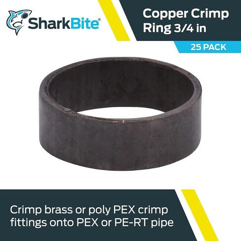 SharkBite 1/2 Inch Copper Crimp Rings, Pack of 100, PEX Pipe, PE-RT, 23102CP100 in Saudi Arabia