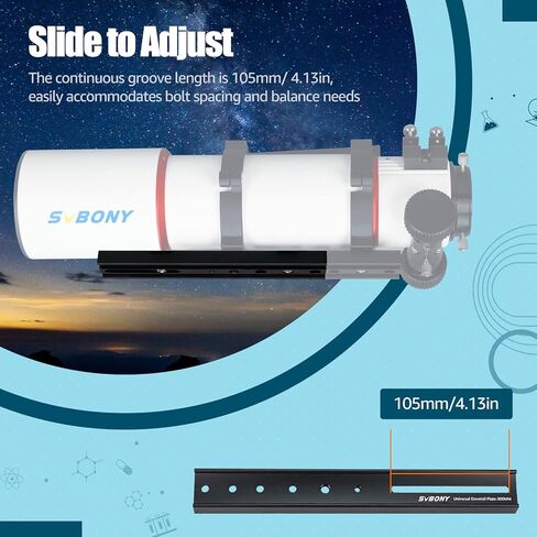 SVBONY SV219 Dovetail Mount Plate, 300mm 11.81 inches Universal Dovetail Plate Compatible with Dovetail Saddles, Telescope Accessories for OTA Equatorial Tripod Sky Astrophotography in Kuwait