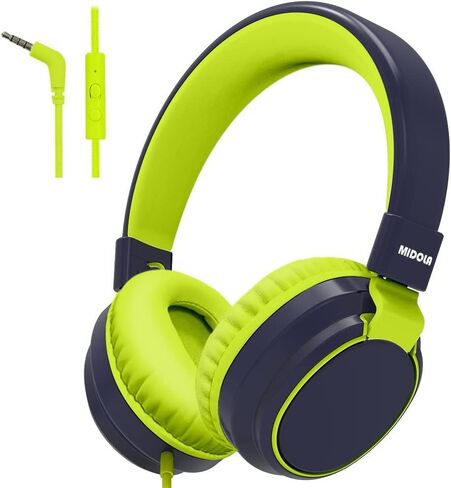 Wired Kids Headphones for School with Cord Mic,Safe Volume Limit 85/94dB | Adjustable Headband Foldable Over-Ear Lightweight for Toddler Girls Boys Travel/Tablet/iPad,HD Stereo Sound,3.5mm,Pink in Kuwait