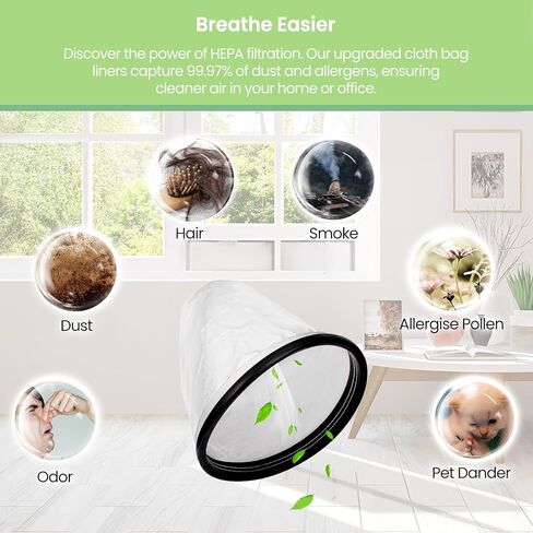 2KE2105000 HEPA Cloth Bag Liner for Hoover and Royal Backpack Vacuum Cleaner, Reusable Type Y Vacuum Bags Replacement Fit Hoover C2401 and C2401010 Shoulder Vac Pro, Royal RY4000 RY4001, 2Psc in Kuwait