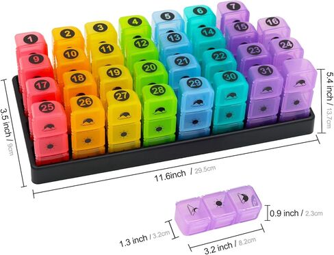 منظم حبوب منع الحمل شهريًا مرتين في اليوم، صندوق حبوب منع الحمل لشهر واحد صباحًا مساءً، علبة حبوب منع الحمل لمدة 31 يومًا مرتين في اليوم لحمل منظم أدوية الفيتامينات والسفر، منظم حبوب منع الحمل لمدة 30 يومًا، علب حبوب منع الحمل لمدة 4 أسابيع in Kuwait