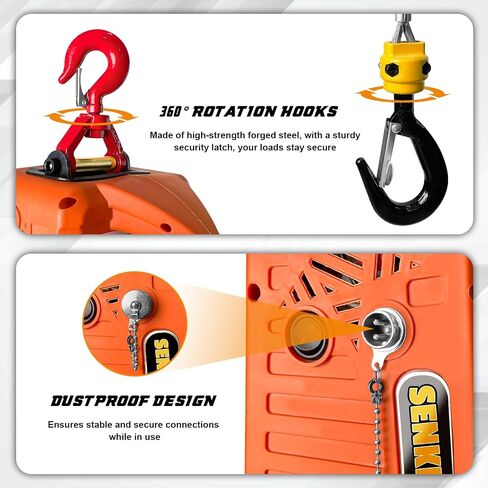 Power Electric Portable Hoist Winch 1500LBS, 3 in 1 Electric Cable Hoist 110V 25 FT with Lifting Strap, Electric Hoist Lift Ceiling Winch for Lifting Towing in Saudi Arabia
