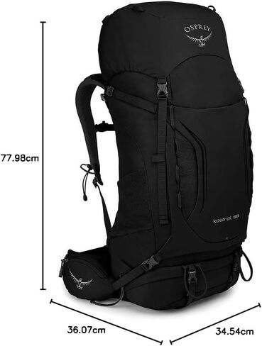 Osprey Kestrel 58L Men's Backpacking Backpack, Black, M/L in Saudi Arabia