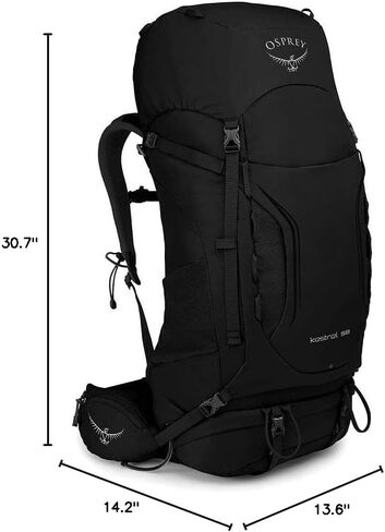 Osprey Kestrel 58L Men's Backpacking Backpack, Black, M/L in Saudi Arabia
