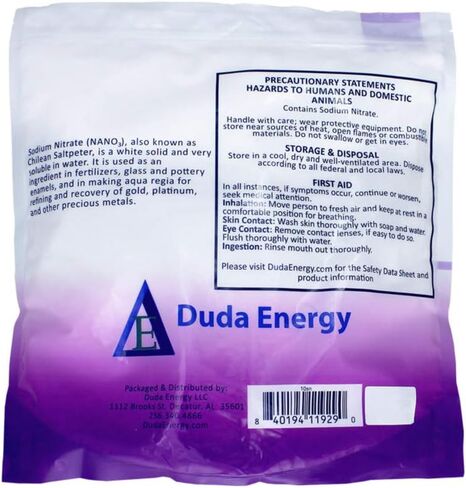 Duda Energy 5sn 5 lb. نترات الصوديوم 99+% نقي تشيلي ملح الذهب معدن تكرير مينا الفخار الزجاجي الصناعي (قد يختلف التغليف) in Saudi Arabia