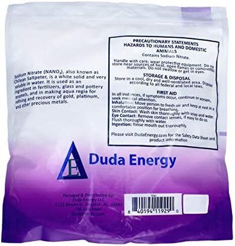 Duda Energy 5sn 5 lb. نترات الصوديوم 99+% نقي تشيلي ملح الذهب معدن تكرير مينا الفخار الزجاجي الصناعي (قد يختلف التغليف) in Saudi Arabia