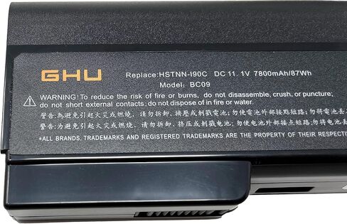 GHU New Battery CC06 Compatible with HP Probook Battery CC09 6360B 6460b 6470b 6465b 6565b 8460p 8470P 8475b 6560b Hstnn-f08c Hstnn-i90c Hstnn-lb2f Hstnn-lb2g Hstnn-lb2h Hstnn-w81c CCO6 in Saudi Arabia