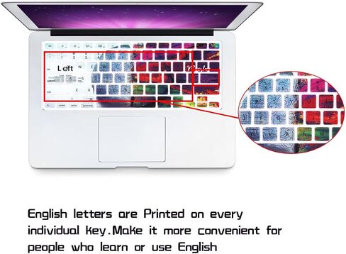 Silicone Keyboard Cover Skin for MacBook Air 13,for MacBook Pro 13/15/17 (with or w/Out Retina Display, 2015 or Older Version),for iMac Older USA Layout,Colorful Mix Rainbow in Kuwait