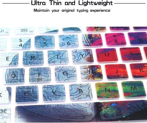 Silicone Keyboard Cover Skin for MacBook Air 13,for MacBook Pro 13/15/17 (with or w/Out Retina Display, 2015 or Older Version),for iMac Older USA Layout,Colorful Mix Rainbow in Kuwait