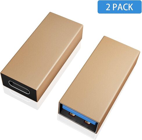 Duttek USB C Female to USB A Female Adapter, USB C Female to USB Female Adapter, USB C to USB 3.0 Adapter Compatible with laptops, Phone, Mp3 etc 2 Pack (Red) in Kuwait