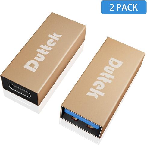 Duttek USB C Female to USB A Female Adapter, USB C Female to USB Female Adapter, USB C to USB 3.0 Adapter Compatible with laptops, Phone, Mp3 etc 2 Pack (Red) in Kuwait