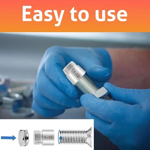 44 Nut and Bolt Thread Checker - Accurate Measurement Bolt Size and Thread Gauge, Easy to Use Bolt Thread Identifier & Bolt Size Finder, Durable Thread Checker Standard and Metric Tool. in Saudi Arabia