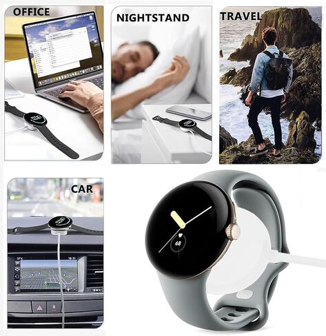 كابل شاحن ساعة Google Pixel-Watch، حامل سلك كابل شحن USB من النوع C بديل مغناطيسي لساعة Google Pixel الذكية، 3.3 قدم in Kuwait