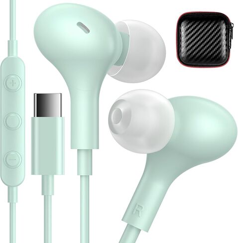USB C Headphones Wired Type C Earphone for iPhone 15 Plus iPad 10 Google Pixel 8 7 Pro 7A Magnetic Earbuds Microphone Stereo DAC for Android Samsung S20 S21 S22 S23 FE Ultra Note 20 A54 Z Flip 5 Fold in Kuwait