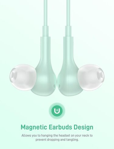 USB C Headphones Wired Type C Earphone for iPhone 15 Plus iPad 10 Google Pixel 8 7 Pro 7A Magnetic Earbuds Microphone Stereo DAC for Android Samsung S20 S21 S22 S23 FE Ultra Note 20 A54 Z Flip 5 Fold in Kuwait