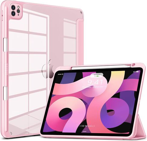 حافظة DTTOCASE لجهاز iPad Air الجيل الخامس / الرابع مقاس 10.9 بوصة (2022/2020)، حافظة iPad Pro مقاس 11 بوصة مع غطاء خلفي شفاف [حامل أقلام مدمج، النوم/الاستيقاظ التلقائي، حماية الكاميرا] - أزرق أرجواني in Saudi Arabia