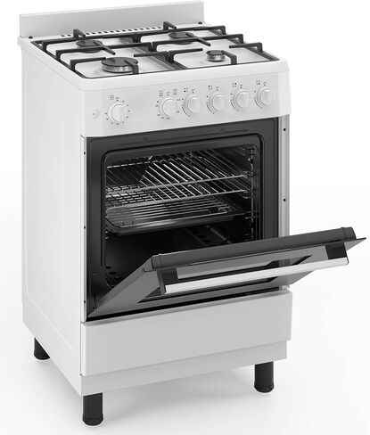 موقد غاز بريميوم ليفيلا 24 بوصة مع 4 شعلات وسعة فرن 2.7 قدم مكعب (أبيض) in Kuwait