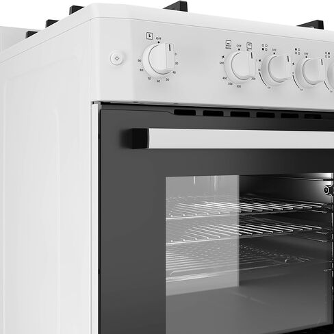 موقد غاز بريميوم ليفيلا 24 بوصة مع 4 شعلات وسعة فرن 2.7 قدم مكعب (أبيض) in Kuwait