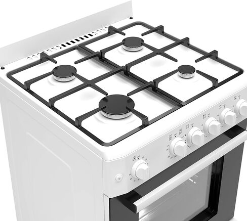 موقد غاز بريميوم ليفيلا 24 بوصة مع 4 شعلات وسعة فرن 2.7 قدم مكعب (أبيض) in Kuwait