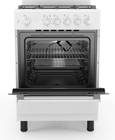 موقد غاز بريميوم ليفيلا 24 بوصة مع 4 شعلات وسعة فرن 2.7 قدم مكعب (أبيض) in Kuwait