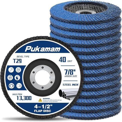 14 Pack Flap Discs 4 1/2 for Angle Grinder Grit 40 Type 29 Zirconia Grinding Wheel for Wood Metal Sanding in Kuwait