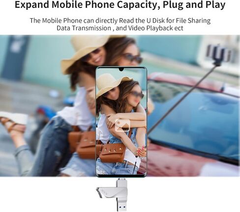محرك فلاش SSK 64 جيجابايت USB C محرك أقراص مزدوج 2 في 1 OTG USB A 3.2 + محرك إبهام ذاكرة من النوع C، Thunderbolt Pendrive تصل إلى 150 ميجابايت/ثانية سرعة نقل الصور لهواتف Android/الأجهزة اللوحية/Mac/الكمبيوتر المحمول in Saudi Arabia