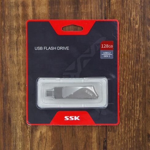 محرك فلاش SSK 64 جيجابايت USB C محرك أقراص مزدوج 2 في 1 OTG USB A 3.2 + محرك إبهام ذاكرة من النوع C، Thunderbolt Pendrive تصل إلى 150 ميجابايت/ثانية سرعة نقل الصور لهواتف Android/الأجهزة اللوحية/Mac/الكمبيوتر المحمول in Saudi Arabia