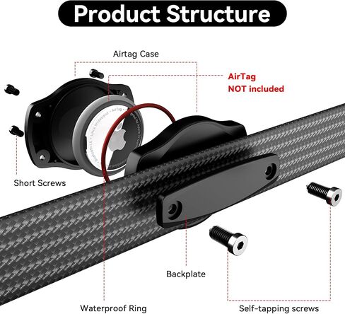 Airtag Holder case 2 Pack IPX8 Waterproof Airtag Strap Mount丨 Compatible with Apple Airtag ，Ultra-Secure & Hidden design| for Camera Straps，Bags Backpacks, etc in Kuwait
