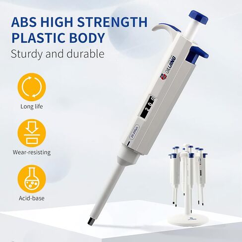 100ul-1000ul Adjustable Pipettor Pipette Digital Volume Display Window Single Channel Pipettor, High Accuracy Calibration Superior Material, Variable Volume for Scientific and Home Use in Saudi Arabia