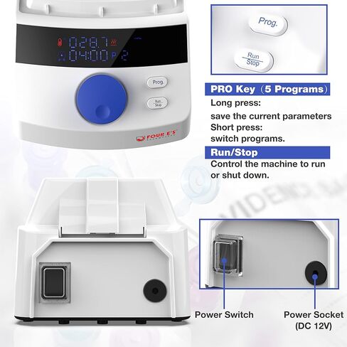 حاضنة حمام جافة رقمية صغيرة من FOUR E'S SCIENTIFIC مع غطاء تسخين، كتلة تسخين 15 × 1.5 مل، ما يصل إلى 5 برامج، درجة حرارة من 5 إلى 100 درجة مئوية، دقة ± 0.5 درجة مئوية in Kuwait