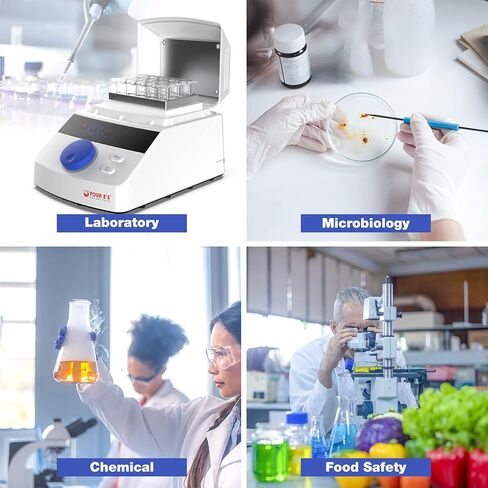 حاضنة حمام جافة رقمية صغيرة من FOUR E'S SCIENTIFIC مع غطاء تسخين، كتلة تسخين 15 × 1.5 مل، ما يصل إلى 5 برامج، درجة حرارة من 5 إلى 100 درجة مئوية، دقة ± 0.5 درجة مئوية in Kuwait