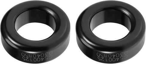 YOKIVE 2 Pcs Toroid Core, Ferrite Chokes Ring Iron Powder Inductor Ferrite Rings, Good for Power Transformers (Black, 33.7mm x 19.3mm x 11.3mm) in Saudi Arabia