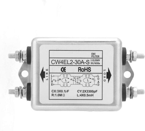 Fafeicy 115V/250V 50/60Hz CW4EL2-30A-S Single-phase Power EMI Filter Power Supply Filter, Inductors, Coils And Filters in Saudi Arabia
