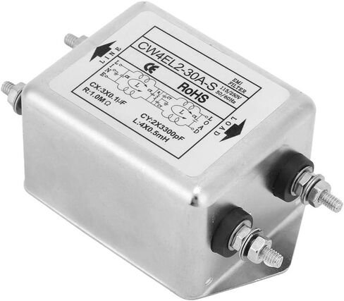 Fafeicy 115V/250V 50/60Hz CW4EL2-30A-S Single-phase Power EMI Filter Power Supply Filter, Inductors, Coils And Filters in Saudi Arabia