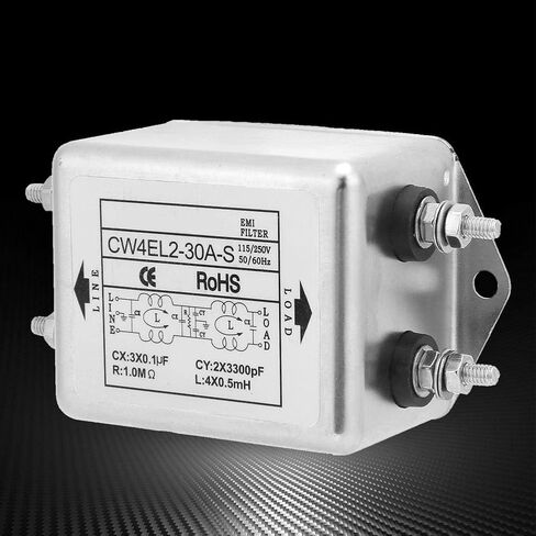 Fafeicy 115V/250V 50/60Hz CW4EL2-30A-S Single-phase Power EMI Filter Power Supply Filter, Inductors, Coils And Filters in Saudi Arabia