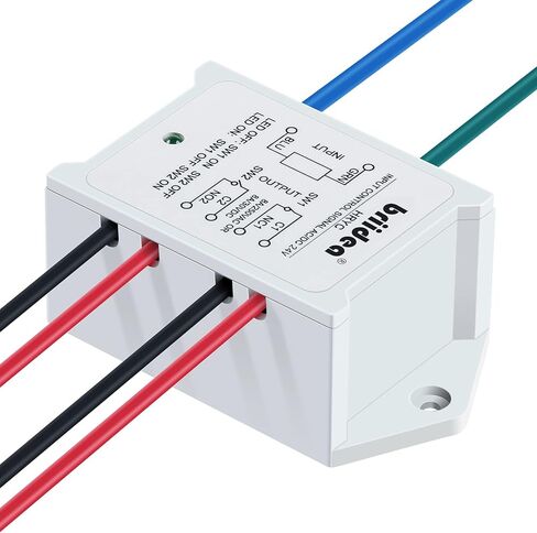 DPST 1NO 1NC 8Amp وحدة تتابع الطاقة، Briidea 24V AC/DC جهد التحكم في مرحل الطاقة، أبيض in Kuwait