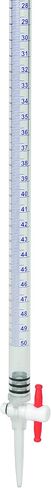 EISCO سحاحة أكريليك 50 مل، 5/PK - فئة B - 0.1 مل تخرج أزرق - مع محبس مفتاح PTFE in Saudi Arabia