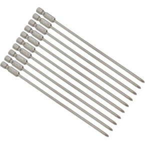 Rannb PH1 Phillips Cross Screwdriver Bits 1/4 Hex Shank 6mm Dia Magnetic Phillips Head Screwdriver Bits 5.9-inch Length-10pcs