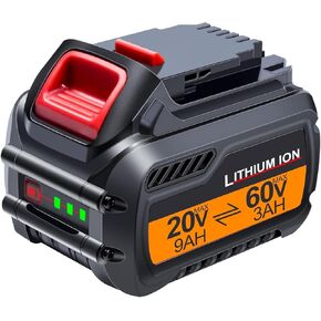 JGSPJ DCB609 60V تبديل البطارية لبطارية ديوالت 20V / 60V DCB609 DCB606 DCB612 20V 60V 9.0Ah بطاريات ليثيوم