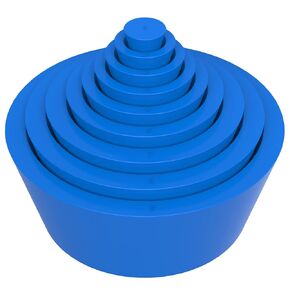 Filter Adapter Cones, 9 Pack White Wear-Resisting Tapered Collar Rubber Stopper Buchner Funnel Flask Cones Adapter Set, Smooth Surface, Blue