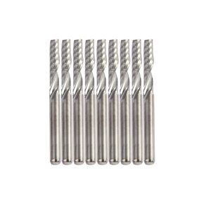 10pcs Flutes Square Nose End Mill Set Power Milling Machine Carbide Flute Tools,Milling Cutter Flat Nose End Engraving Tool CNC Woodworking Kit Single Flute Carbide Milling Accessories
