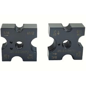 48-44-2872 1/4", 3/8", 1/2" Replacement Cutting Die Set Fits for Milwaukee 2872-20, 2872-21 M18 Brushless Threaded Rod Cutter, with 4-Sided Rotatable Cutter & Size Markings