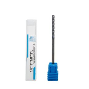 1/4" Extra Long Carbide Ball Nose End Mill for Alloy Steels/Hardened Steels, 4" Overall Length End Mill Bits, 4 Flute HRC 55 Deg AlTiN Coating, CNC Router Bits (1 Pieces)