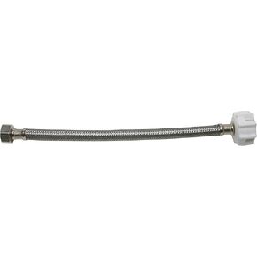Fluidmaster B1T12CS CLICK SEAL Toilet Connector, Braided Stainless Steel - 3/8 Female Compression Thread x 7/8 Female Ballcock Thread, 12-Inch Length