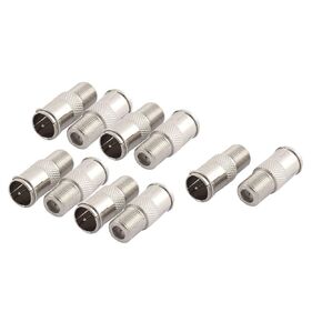 uxcell Quick Fit F Type Male to Female Push-On Connector Adapter 10 Pcs