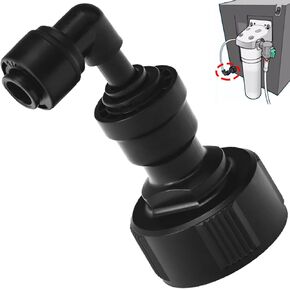 Fitting for Direct Water Line Hookup w/Elbow Compatible with ​K-eurig Commercial Brewers B150, B155, K150, K155, B150P, B155P, K150P, K155P - Works With P Models, Nozzle Fits New K2500 Model