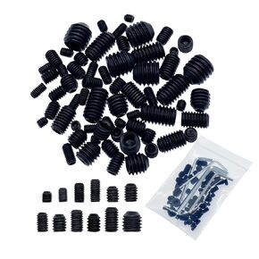 60pcs Set Screws, Set Screws Assortment Kit, Grub Screw Set M3 M4 M5 M6 M8 for Home Repair, Repair Furniture, Electronic Product, Install Door Lock, DIY, Fixtures, 12 Sizes