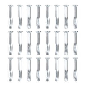 1/4" x 2"(D x L) Split Drive Concrete Anchors - 25Pack - Good for Concrete Drywall - Carbon Steel Hammer Drive Nail - Silver