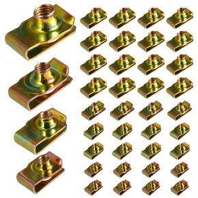 80 Piece U-Clip Nut Set for Auto Car, M4 M5 M6 M8 U-Nut Assortment Kit, Suitable for Dashboard, Door Panel, and Interior of Cars and Motorcycles